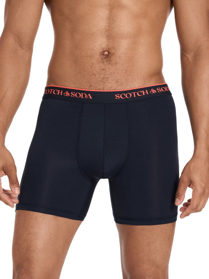 Scotch & Soda | Heren | Boxer | Active Stretch Briefs | 3-pack | Performance Fit | Zwart Blauw