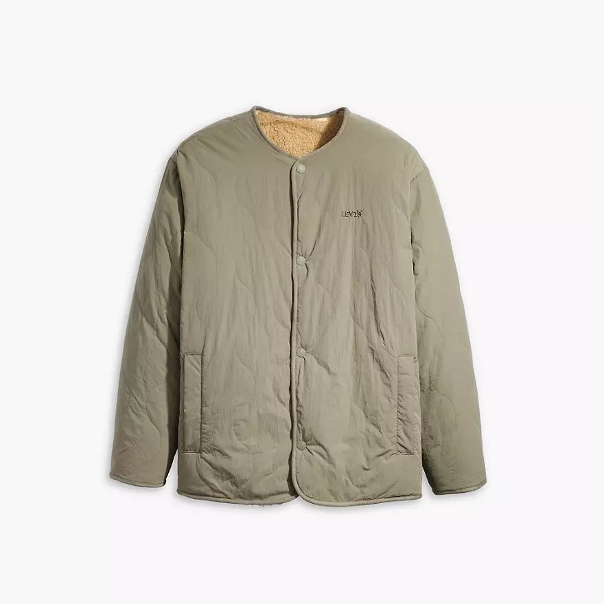 Levi’s | Heren | Abbotts Reversible / Omkeerbaar Sherpa Jacket | Smokey Olive - Groen | Lichtgewicht | Warm | Relaxed Fit