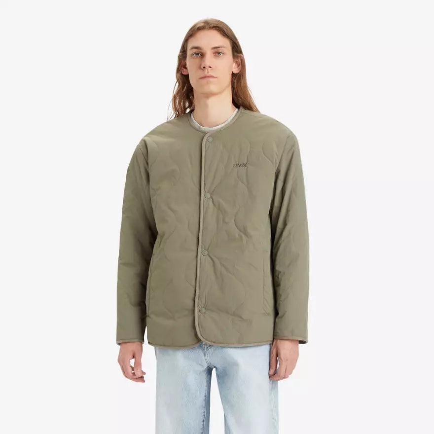 Levi’s | Heren | Abbotts Reversible / Omkeerbaar Sherpa Jacket | Smokey Olive - Groen | Lichtgewicht | Warm | Relaxed Fit