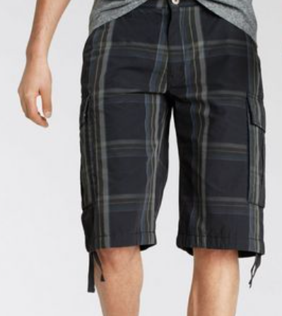 AJC | Heren | Bermuda | Cargo | Ruit  | Heren |Zwart Grijs Blauw