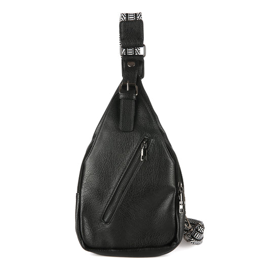 "Leren" Tas | Sunset Fashion | Cross body bag | Zwart
