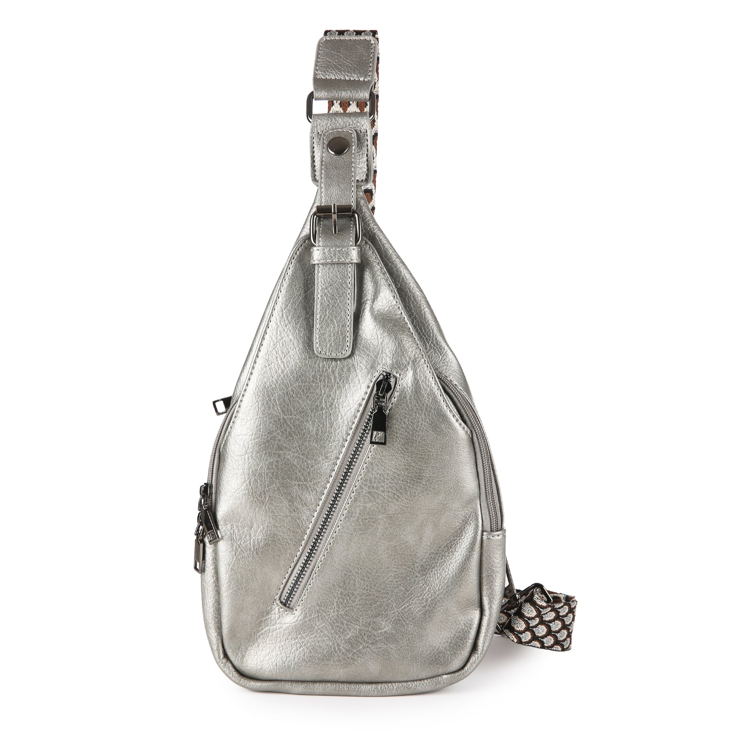 "Leren" Tas | Sunset Fashion | Cross body bag | Zilver