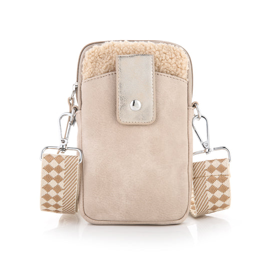"Leren" Tas | Schouder tasje | Telefoon tasje | Taupe