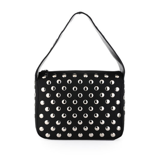 "Leren" Tas | Statement Bag | Studs & Stylish | Zwart