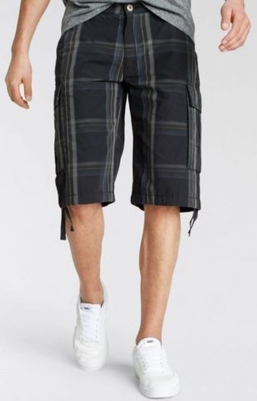 AJC | Heren | Bermuda | Cargo | Ruit  | Heren |Zwart Grijs Blauw