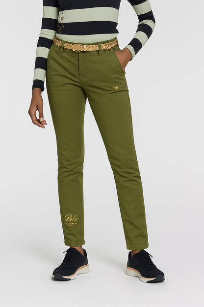 Tom Tailor |Dames |  Polo team | Chino Paperbag | Army Green