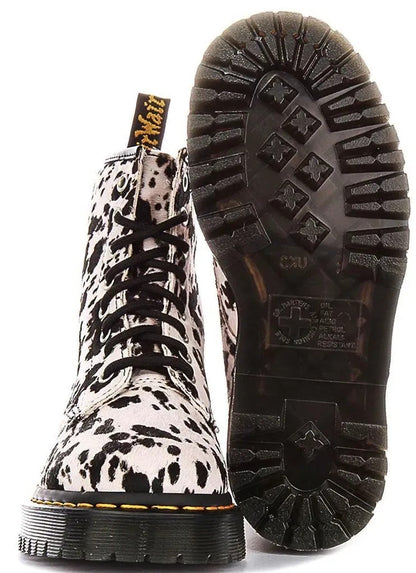 Dr. Martens | Dames |  1460 Bex Cream - Black | Dalmatian print | Hair-on leather | offwhite - zwart