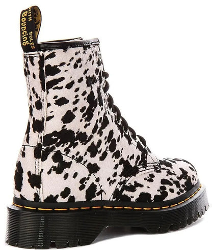 Dr. Martens | Dames |  1460 Bex Cream - Black | Dalmatian print | Hair-on leather | offwhite - zwart