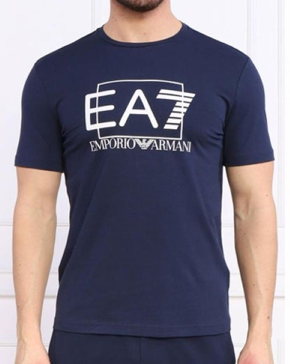 EA7 Emporio Armani | Heren | T-shirt | Out Of The Box Logo | Navy