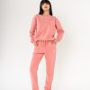 Nina Carter | Dames | Huispak - Jogging pak | aangesloten pijpen | 2 delig | Roze