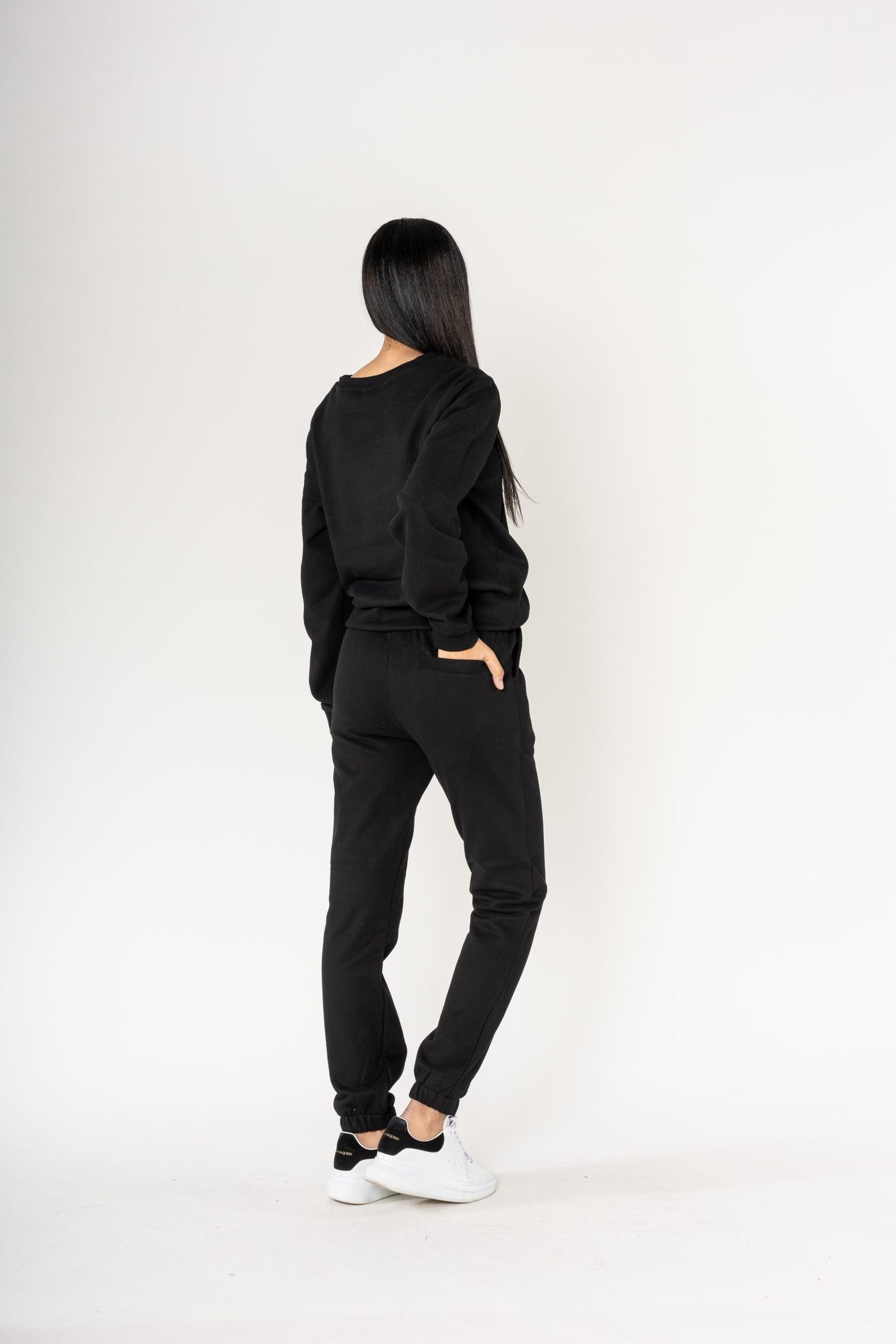 Nina Carter | Dames | Huispak - Jogging pak | aangesloten pijpen | 2 delig | Zwart