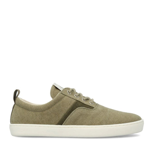 Barefoot Groundies®| Sneakers | Dames | Vegan | Gerecycled canvas | Ademend en licht | Zero drop | Zomerschoen | Khaki