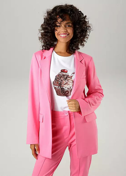 Aniston | Dames | Blazer | Edge to edge | Roze