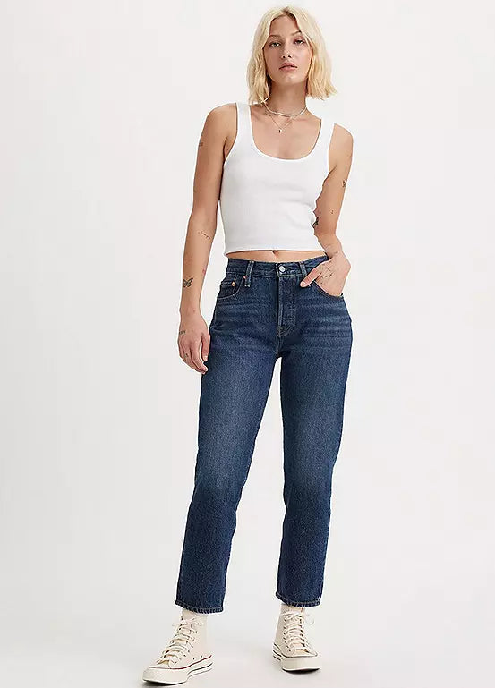 Levi's | Dames |501 jeans | Crop - 7/8 lengte | Denim blauw
