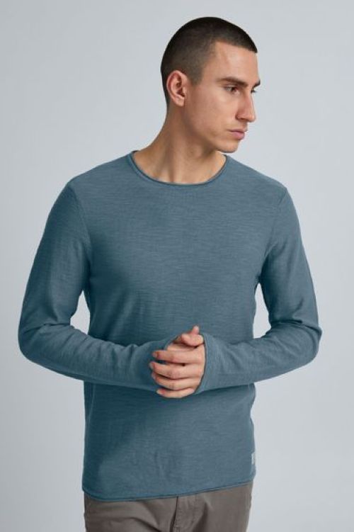 11 PROJECT | Heren | Classic | Fijn gebreide trui | Petrol Blauw