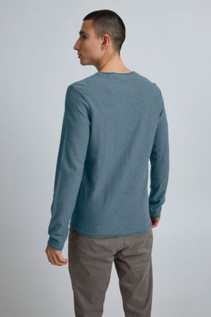 11 PROJECT | Heren | Classic | Fijn gebreide trui | Petrol Blauw