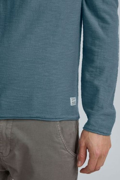 11 PROJECT | Heren | Classic | Fijn gebreide trui | Petrol Blauw