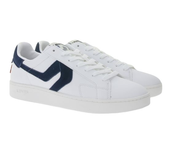 Levi’s | Heren | Sneaker | Swift | Leather overlay look | Wit – Navy