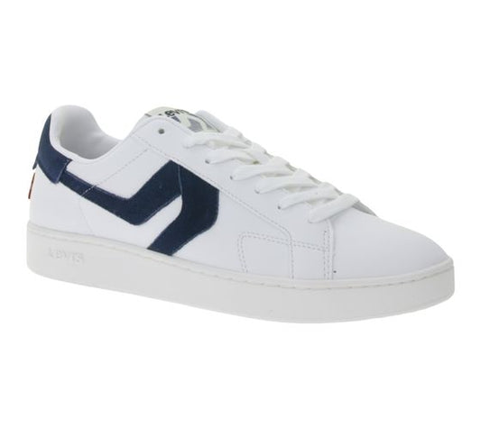 Levi’s | Heren | Sneaker | Swift | Leather overlay look | Wit – Navy