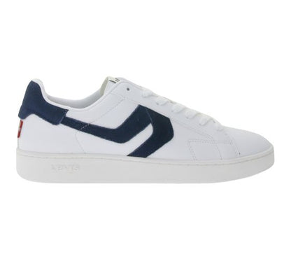 Levi’s | Heren | Sneaker | Swift | Leather overlay look | Wit – Navy
