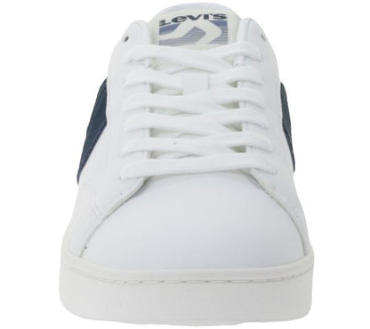Levi’s | Heren | Sneaker | Swift | Leather overlay look | Wit – Navy
