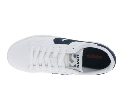 Levi’s | Heren | Sneaker | Swift | Leather overlay look | Wit – Navy