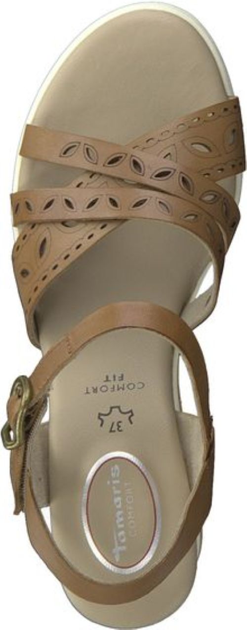 Tamaris | Dames | Sleehak | Comfort fit | Bruin  | 7cm. hak