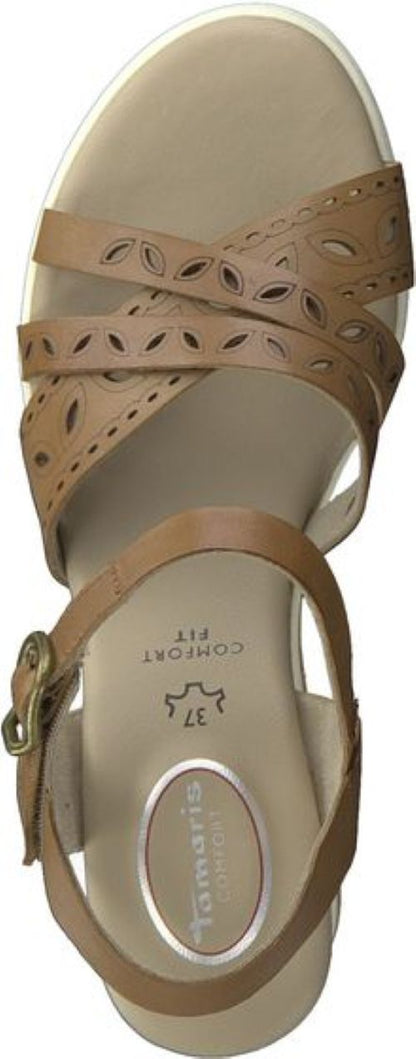Tamaris | Dames | Sleehak | Comfort fit | Bruin  | 7cm. hak