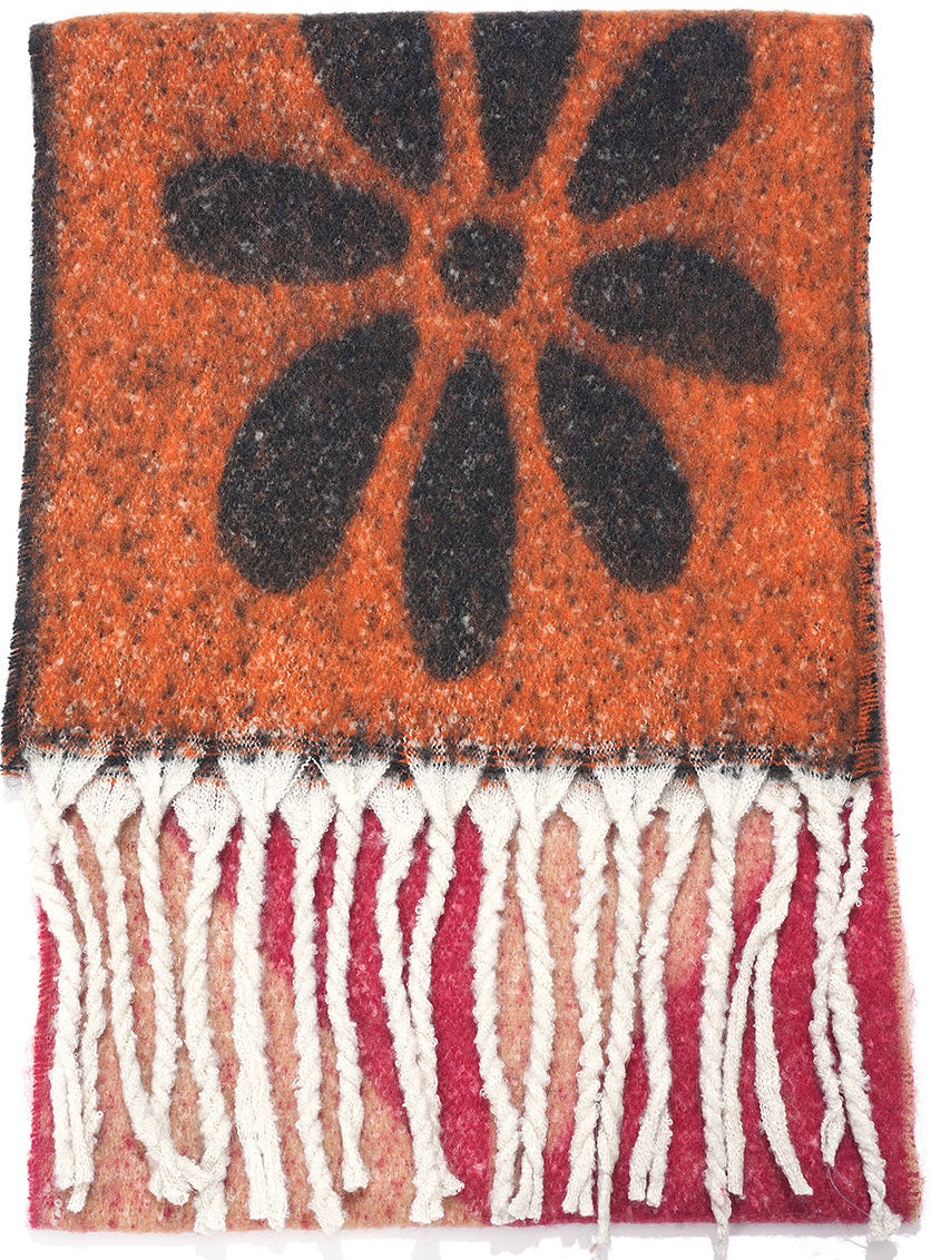 Sjaal  | Bloemen design | Roest Multi | 190x40 cm. | Zacht en comfy (kopie) (kopie) (kopie)