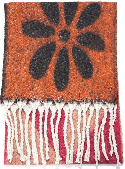 Sjaal  | Bloemen design | Roest Multi | 190x40 cm. | Zacht en comfy (kopie) (kopie) (kopie)
