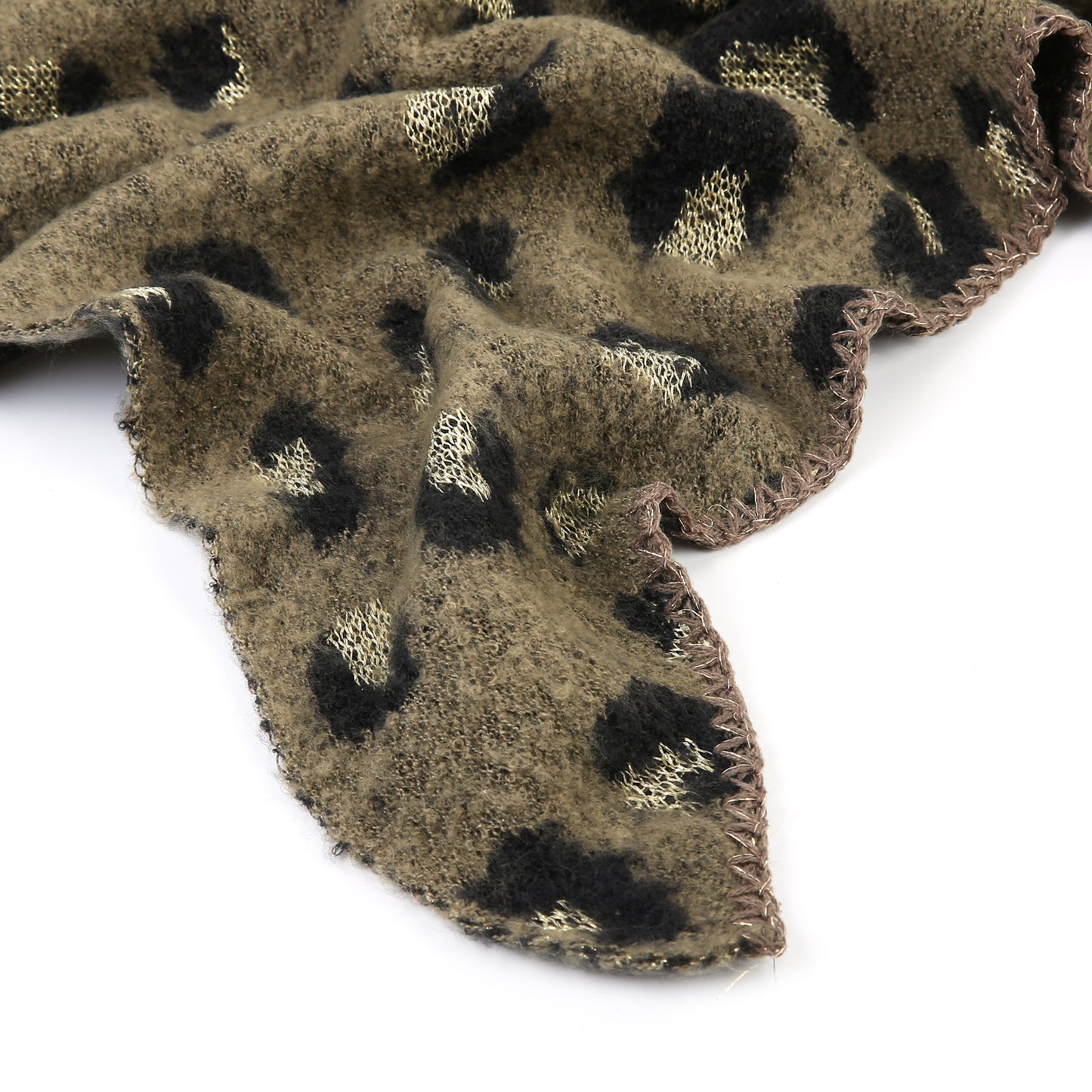 Sjaal  | Luipaard | Army Green  | 50x180 cm.