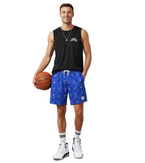 SCOTCH & SODA | Heren |  Vrije Tijd Short |  Mesh Bermuda |  Royal Blue