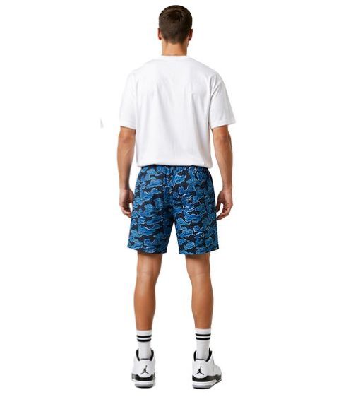 SCOTCH & SODA | Heren |  Vrije Tijd Short |  Mesh Bermuda |  Zwart Blauw Petrol