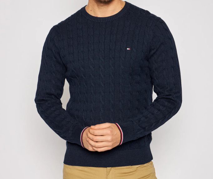 Tommy Hilfiger | Heren | Cable knit Jumper | Black Iris -Donker Blauw