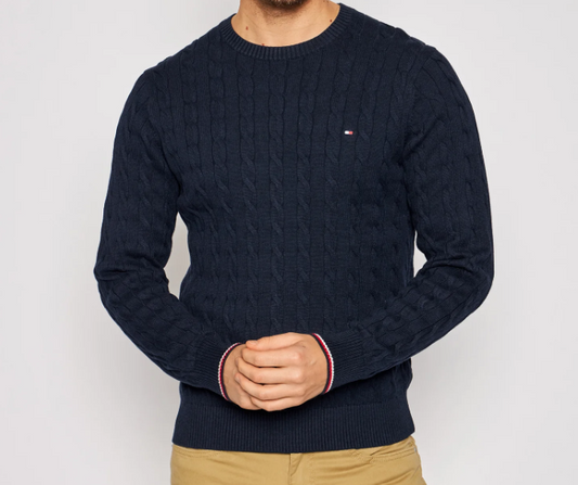 Tommy Hilfiger | Heren | Cable knit Jumper | Black Iris -Donker Blauw