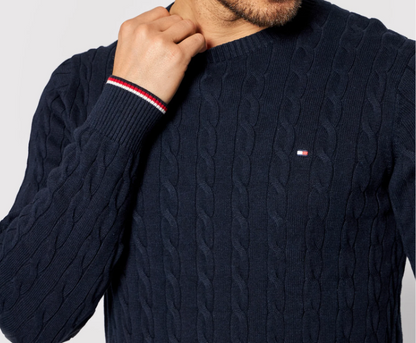 Tommy Hilfiger | Heren | Cable knit Jumper | Black Iris -Donker Blauw