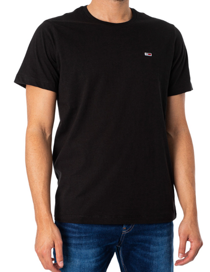 Tommy Jeans | Heren|  Crew neck T-shirt | Zwart | Regular fit