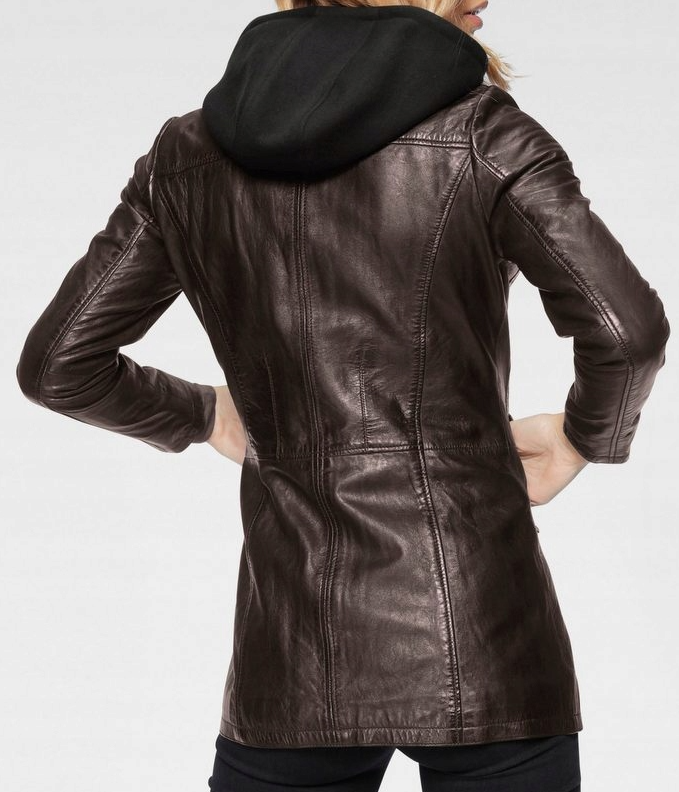Gipsy | Dames | Leren long blazer |  Donker bruin