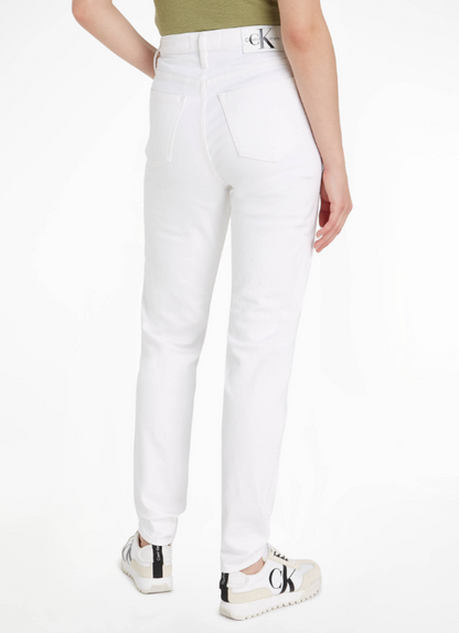 Calvin Klein | Dames | Jeans | Mom fit | Knoopsluiting | Wit