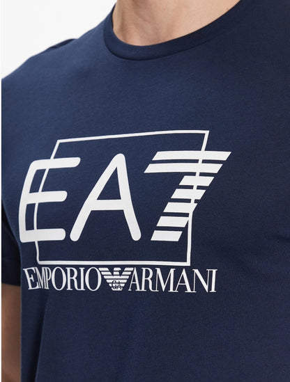 EA7 Emporio Armani | Heren | T-shirt | Out Of The Box Logo | Navy