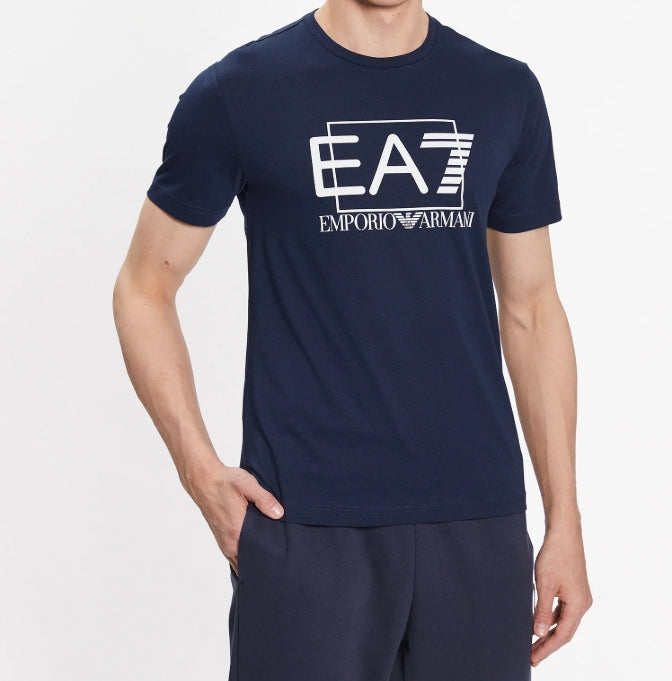 EA7 Emporio Armani | Heren | T-shirt | Out Of The Box Logo | Zwart