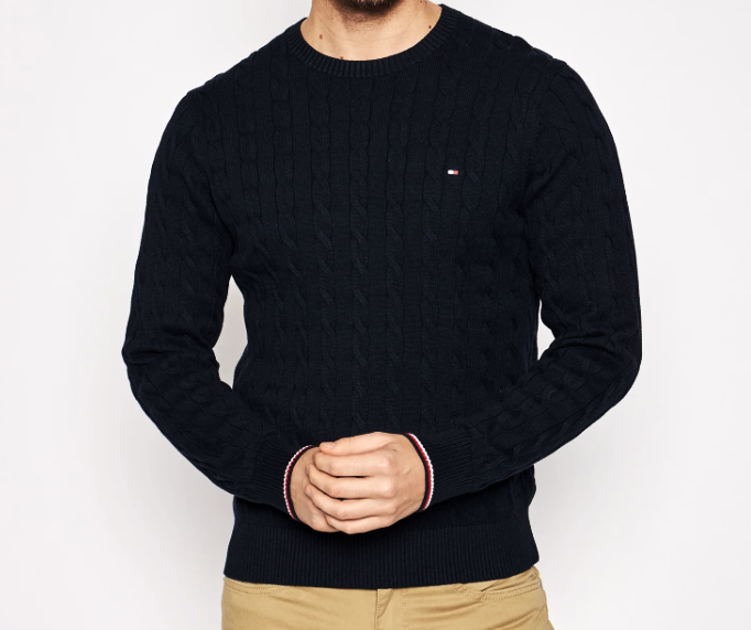 Tommy Hilfiger | Heren | Cable knit Jumper | Black - Zwart