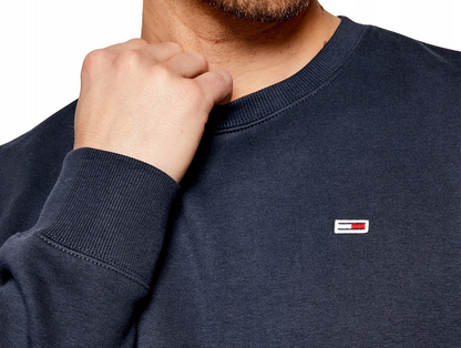 Tommy Jeans | Heren | Regular fleece crew neck | Donker Blauw