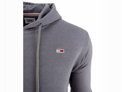 Tommy Jeans | Heren | Hoodie met rits | Flagpatch logo | Grijs