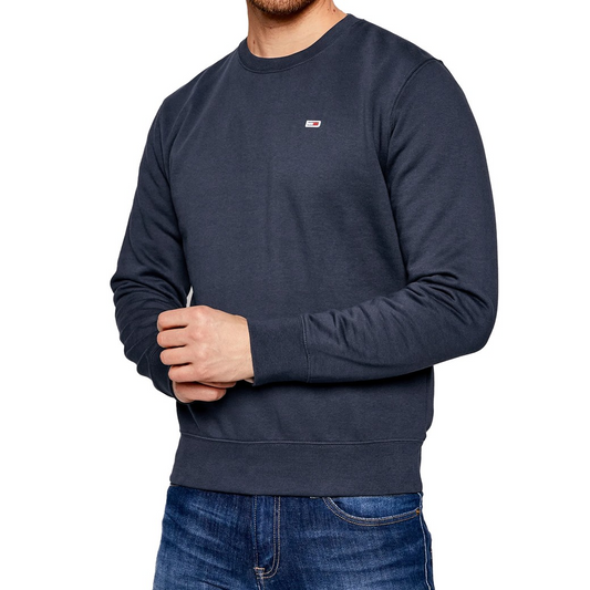 Tommy Jeans | Heren | Regular fleece crew neck | Donker Blauw