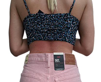 Tommy Jeans | Dames | Floral top | Dames | Blauw - roze