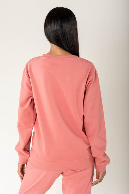 Nina Carter | Dames | Huispak - Jogging pak | aangesloten pijpen | 2 delig | Roze
