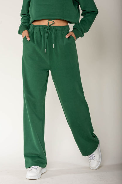 Nina Carter | Dames | Huispak - Jogging pak | rechte pijpen | 2 delig | Groen