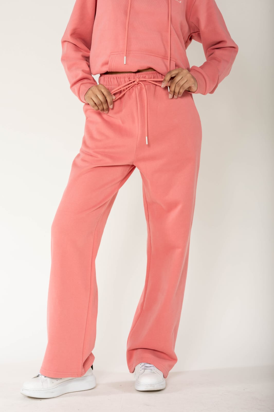 Nina Carter | Dames | Huispak - Jogging pak | Rechte pijpen  | 2 delig | Roze