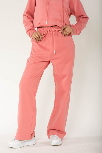 Nina Carter | Dames | Huispak - Jogging pak | Rechte pijpen  | 2 delig | Roze